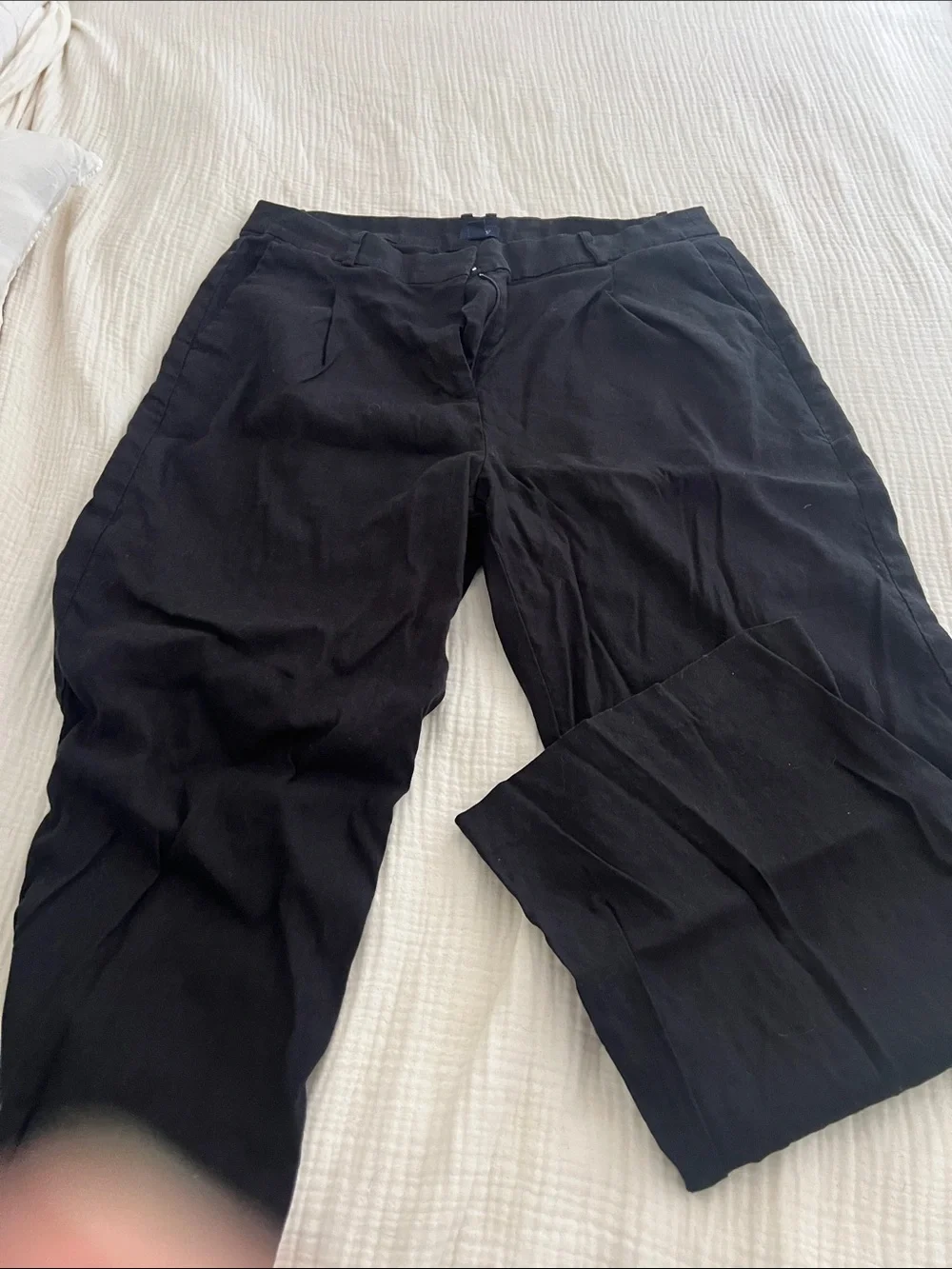 J. Crew Black Linen Dress Pants - Straight Leg